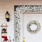 36"D Oversized Pre-Lit Snow Flocked Christmas Wreath and Matched 2pk 9ft Garland Set with Timer